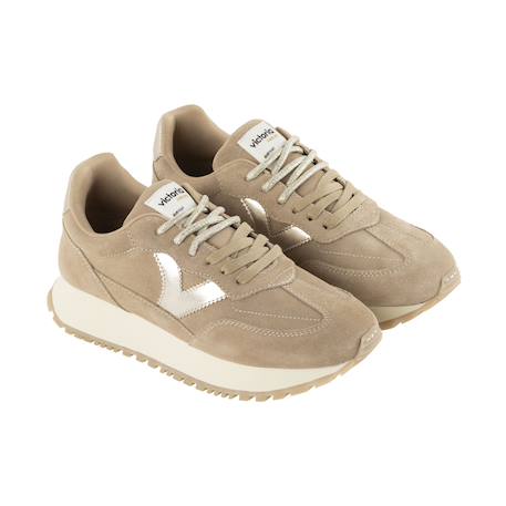 Baskets basses fille à lacets Beige+Camel+Marron 4 - vertbaudet enfant 