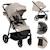 Poussette tout-terrain iva jusqu’à 22 kg avec matériaux premium et assise spacieuse Beige sand+Green forest+Grey graphite 1 - vertbaudet enfant 