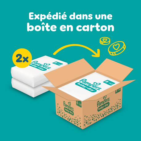 148 couches baby-dry, taille 6, 13-18 kg Blanc 4 - vertbaudet enfant 