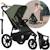 Poussette tout-terrain azura jusqu’à 22 kg avec frein double et habillage pluie Black onyx+Green forest+Grey stone 7 - vertbaudet enfant 