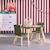 Table carrée enfant bois de pin 2 assises - judith Blanc+Jaune+Rose+Terracotta+Vert+Vert olive 33 - vertbaudet enfant 