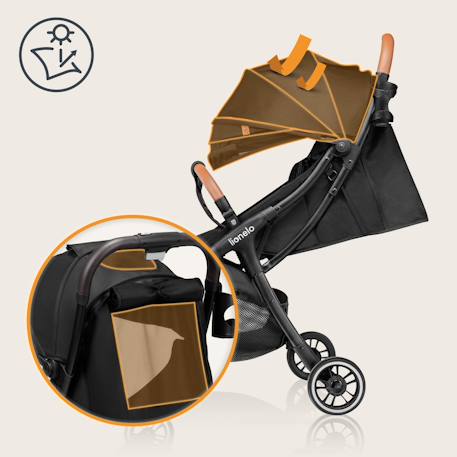 Poussette canne compacte julie one légère et pliable jusqu’à 22 kg avec accessoires Black+Stone grey 5 - vertbaudet enfant 