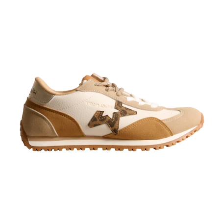 Baskets basses fille à lacets Beige+Bordeaux+Marron 1 - vertbaudet enfant 