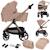 Poussette duo carmine jusqu’à 22 kg avec nacelle et accessoires Beige sand+Black onyx+Brown chocolate+Grey stone 1 - vertbaudet enfant 