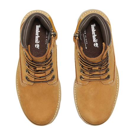 Boots garçon en cuir Jaune camel, marron 5 - vertbaudet enfant 