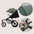 Poussette tout-terrain azura jusqu’à 22 kg avec frein double et habillage pluie Black onyx+Green forest+Grey stone 11 - vertbaudet enfant 