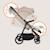 Poussette tout-terrain iva jusqu’à 22 kg avec matériaux premium et assise spacieuse Beige sand+Green forest+Grey graphite 5 - vertbaudet enfant 