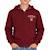 Sweat garçon zippé à capuche scz Bleu+Bordeaux 4 - vertbaudet enfant 