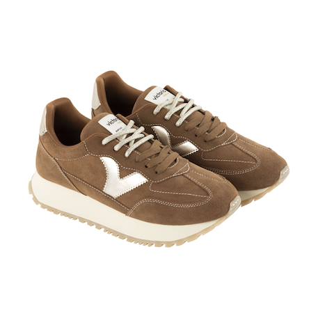 Baskets basses fille à lacets Beige+Camel+Marron 12 - vertbaudet enfant 