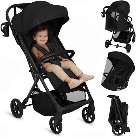Poussette tout-terrain tansi légère avec roues graveltech, amortissement et pliage à une main Beige sand+Beige taupe+Black onyx+Green emerald 13 - vertbaudet enfant 