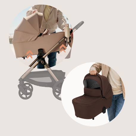Poussette duo carmine jusqu’à 22 kg avec nacelle et accessoires Beige sand+Black onyx+Brown chocolate+Grey stone 15 - vertbaudet enfant 