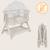 Lit cododo 2en1 luna evo avec pliage easyfold, matelas t25 et réglage sur 5 hauteurs Beige sand+Grey dove 3 - vertbaudet enfant 