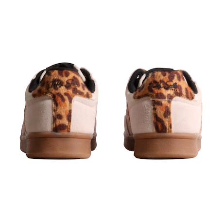 Baskets fille basses à lacets Beige   leopard+Kaki   jaune 4 - vertbaudet enfant 