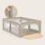 Parc bébé willow avec pliage rapide, 2 entrées latérales, parois en maille et sac de transport Beige sand+Grey concrete 3 - vertbaudet enfant 