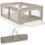 Parc bébé willow avec pliage rapide, 2 entrées latérales, parois en maille et sac de transport Beige sand+Grey concrete 1 - vertbaudet enfant 