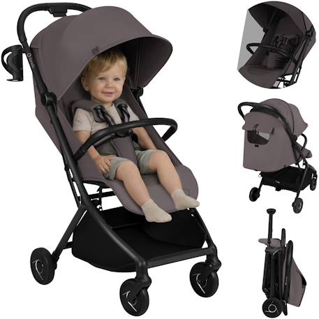 Poussette ultra-compacte sia 5,9 kg compatible avion avec moustiquaire Beige sand+Beige taupe+Blue sky+Green emerald+Pink rose 7 - vertbaudet enfant 