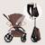 Poussette 3en1 freya avec nacelle, siège-auto et habillage pluie Beige sand+Black onyx+Brown chocolate 18 - vertbaudet enfant 