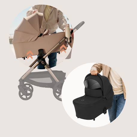 Poussette duo carmine jusqu’à 22 kg avec nacelle et accessoires Beige sand+Black onyx+Brown chocolate+Grey stone 9 - vertbaudet enfant 