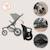 Poussette tout-terrain azura jusqu’à 22 kg avec frein double et habillage pluie Black onyx+Green forest+Grey stone 9 - vertbaudet enfant 
