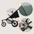 Poussette tout-terrain azura jusqu’à 22 kg avec frein double et habillage pluie Black onyx+Green forest+Grey stone 17 - vertbaudet enfant 
