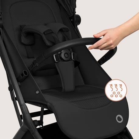 Poussette 2en1 sia ultra-légère avec nacelle, habillage pluie et moustiquaire Beige sand+Black onyx+Green emerald 12 - vertbaudet enfant 