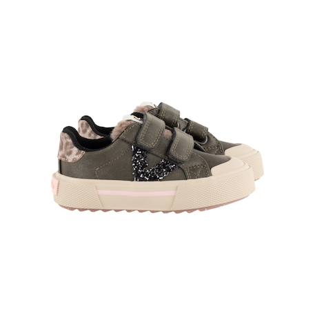 Basket fille à scratchs Kaki 3 - vertbaudet enfant 