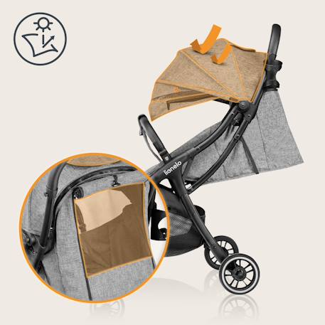Poussette canne compacte julie one légère et pliable jusqu’à 22 kg avec accessoires Black+Stone grey 11 - vertbaudet enfant 