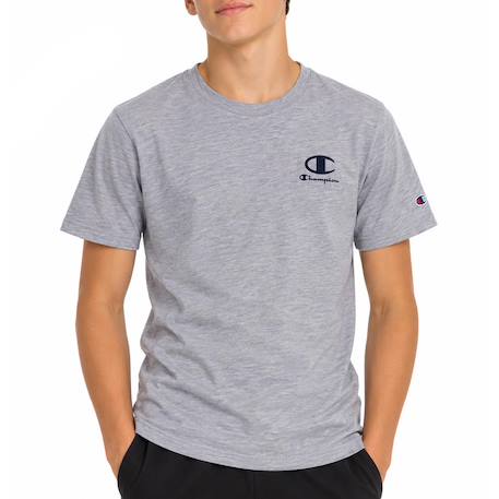 T-shirt garçon à manches courtes embroidery Gris+Noir 2 - vertbaudet enfant 