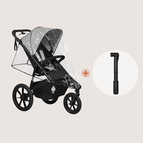 Poussette tout-terrain azura jusqu’à 22 kg avec frein double et habillage pluie Black onyx+Green forest+Grey stone 18 - vertbaudet enfant 