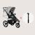 Poussette tout-terrain azura jusqu’à 22 kg avec frein double et habillage pluie Black onyx+Green forest+Grey stone 18 - vertbaudet enfant 