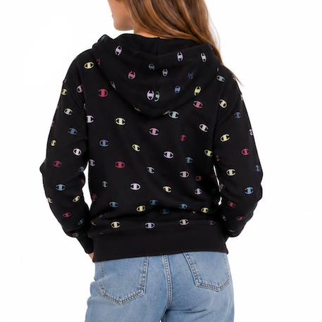 Sweat fille zippé à capuche full Noir 3 - vertbaudet enfant 