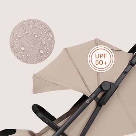 Poussette tout-terrain tansi légère avec roues graveltech, amortissement et pliage à une main Beige sand+Beige taupe+Black onyx+Green emerald 6 - vertbaudet enfant 