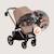 Poussette trio carmine jusqu’à 22 kg avec nacelle, siège-auto et accessoires Beige sand+Grey stone 5 - vertbaudet enfant 