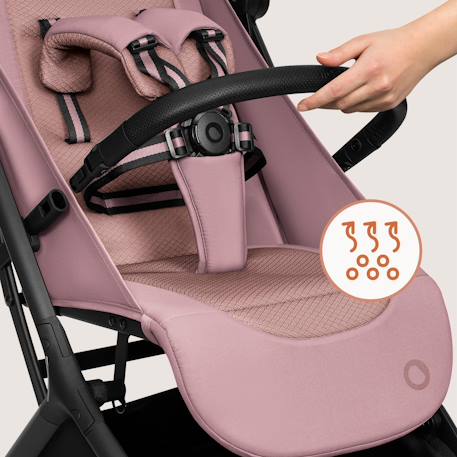 Poussette ultra-compacte sia 5,9 kg compatible avion avec moustiquaire Beige sand+Beige taupe+Blue sky+Green emerald+Pink rose 29 - vertbaudet enfant 