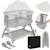 Lit cododo 2en1 luna evo avec pliage easyfold, matelas t25 et réglage sur 5 hauteurs Beige sand+Grey dove 7 - vertbaudet enfant 