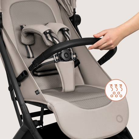 Poussette 2en1 sia ultra-légère avec nacelle, habillage pluie et moustiquaire Beige sand+Black onyx+Green emerald 6 - vertbaudet enfant 