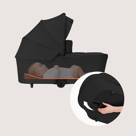 Poussette duo carmine jusqu’à 22 kg avec nacelle et accessoires Beige sand+Black onyx+Brown chocolate+Grey stone 8 - vertbaudet enfant 