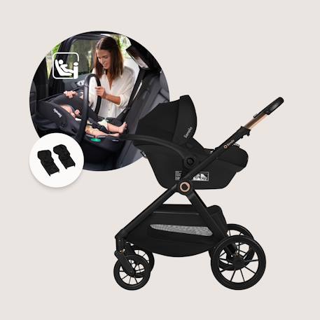 Poussette 3en1 layla jusqu’à 22 kg avec nacelle, siège-auto et accessoires Beige sand+Beige taupe+Black onyx+Green forest 20 - vertbaudet enfant 