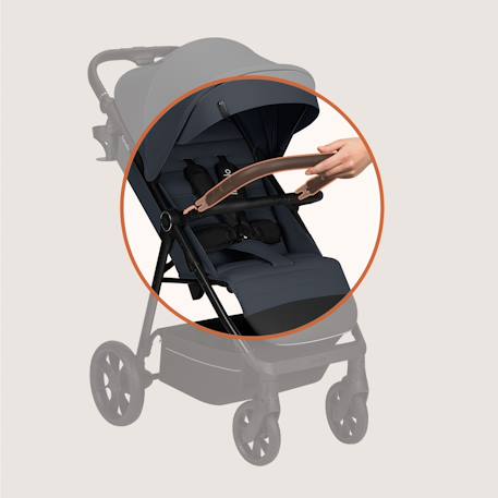 Poussette tout-terrain iva jusqu’à 22 kg avec matériaux premium et assise spacieuse Beige sand+Green forest+Grey graphite 16 - vertbaudet enfant 