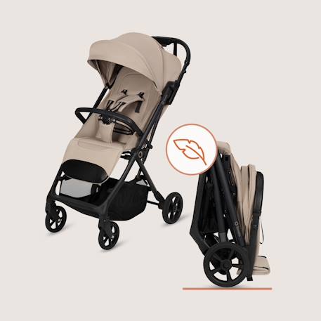 Poussette tout-terrain tansi légère avec roues graveltech, amortissement et pliage à une main Beige sand+Beige taupe+Black onyx+Green emerald 3 - vertbaudet enfant 