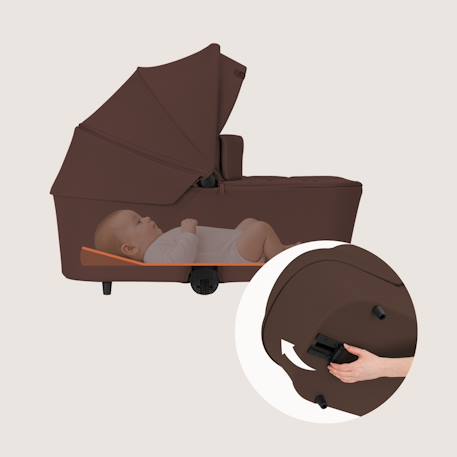 Poussette duo carmine jusqu’à 22 kg avec nacelle et accessoires Beige sand+Black onyx+Brown chocolate+Grey stone 14 - vertbaudet enfant 