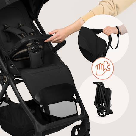 Poussette tout-terrain tansi légère avec roues graveltech, amortissement et pliage à une main Beige sand+Beige taupe+Black onyx+Green emerald 17 - vertbaudet enfant 