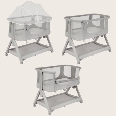 Lit cododo 2en1 luna evo avec pliage easyfold, matelas t25 et réglage sur 5 hauteurs Beige sand+Grey dove 8 - vertbaudet enfant 
