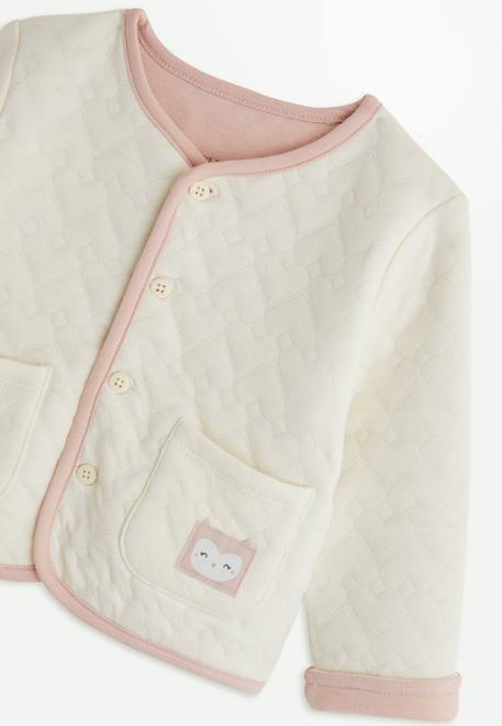 Veste bébé en molleton miette Ecru 1 - vertbaudet enfant 
