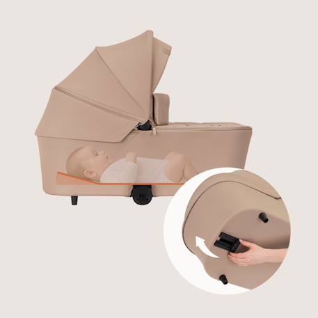 Poussette duo carmine jusqu’à 22 kg avec nacelle et accessoires Beige sand+Black onyx+Brown chocolate+Grey stone 3 - vertbaudet enfant 
