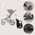 Poussette tout-terrain azura jusqu’à 22 kg avec frein double et habillage pluie Black onyx+Green forest+Grey stone 3 - vertbaudet enfant 