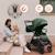 Poussette 3en1 layla jusqu’à 22 kg avec nacelle, siège-auto et accessoires Beige sand+Beige taupe+Black onyx+Green forest 5 - vertbaudet enfant 