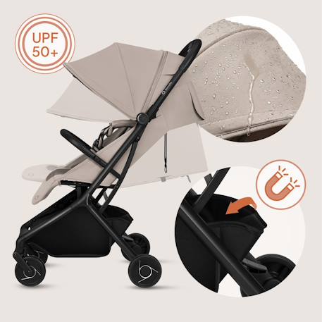 Poussette ultra-compacte sia 5,9 kg compatible avion avec moustiquaire Beige sand+Beige taupe+Blue sky+Green emerald+Pink rose 6 - vertbaudet enfant 