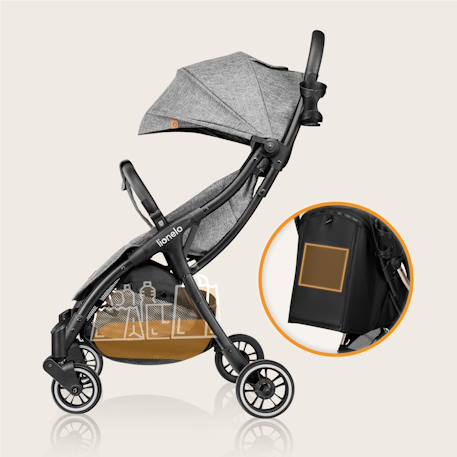 Poussette canne compacte julie one légère et pliable jusqu’à 22 kg avec accessoires Black+Stone grey 12 - vertbaudet enfant 