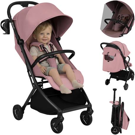 Poussette ultra-compacte sia 5,9 kg compatible avion avec moustiquaire Beige sand+Beige taupe+Blue sky+Green emerald+Pink rose 25 - vertbaudet enfant 